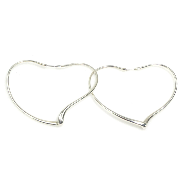 TIFFANY Authentic Silver Heart Earrings